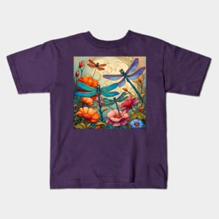 Dragonflies With Beautiful Wings Kids T-Shirt